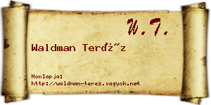 Waldman Teréz névjegykártya