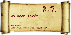 Waldman Teréz névjegykártya